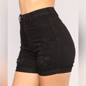 KanCan Black High Rise Jean Shorts